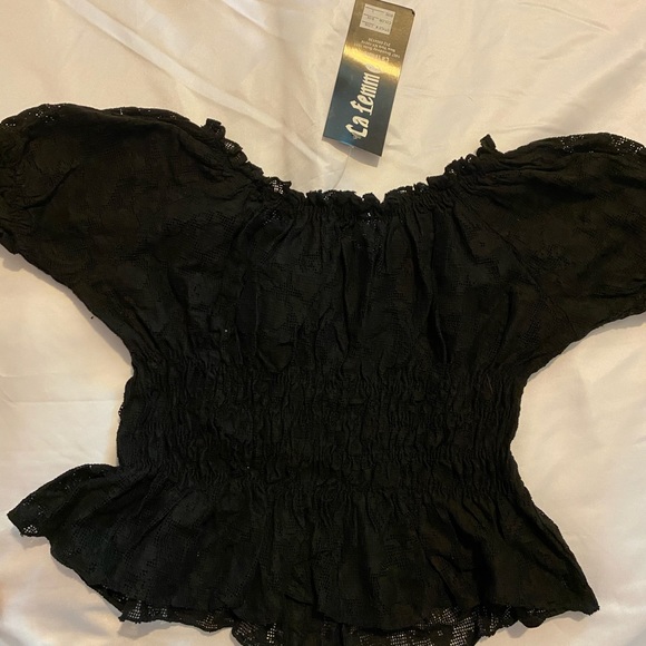 Black lace top women - Picture 3 of 3